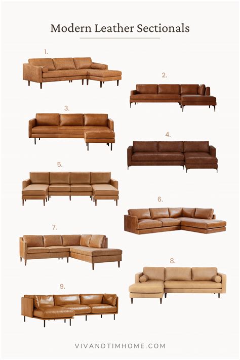 11 Best Modern Leather Sectionals to Buy in 2024 - VIV & TIM