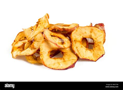 Dried Apples Isolated On White Stock Photo Alamy