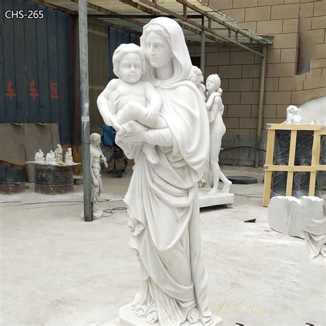 Life Size Catholic Our Lady Of Virgin Mary With Baby Jesus Statue