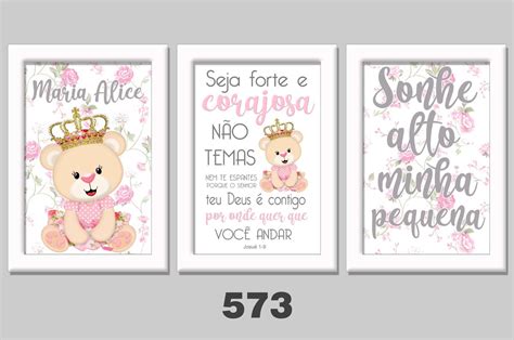 Trio de Quadros para Quarto de Bebê Elo7 Produtos Especiais