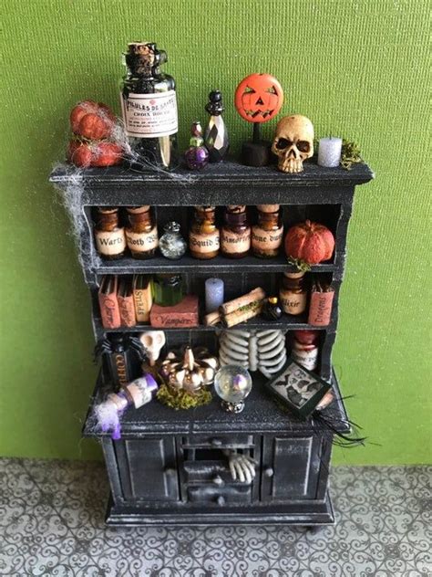 Miniature Witch Cupboard 1 12 Scale Halloween Furniture