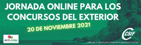 CSIF Jornada Online Para Los Concursos Del Exterior Convocatoria