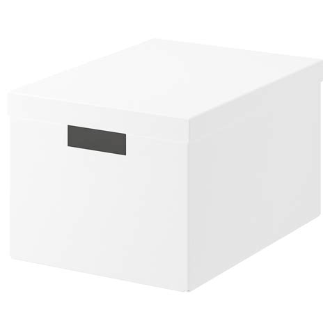 Tjena Bo Te De Rangement Avec Couvercle Blanc X X Cm Ikea