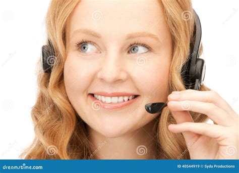 Helpline Stock Afbeelding Image Of Bureau Hoofdtelefoons 40544919
