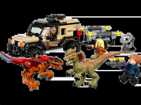 Lego Jurassic World Pyroraptor And Dilophosaurus Transport