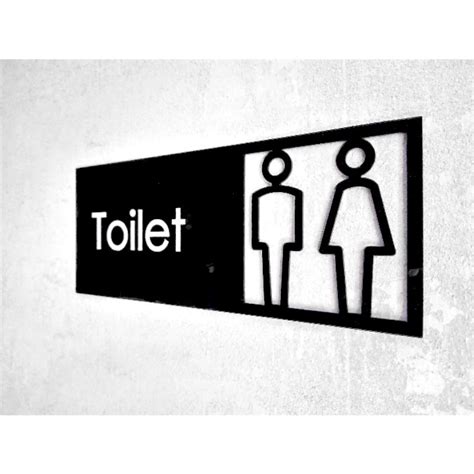 Jual Toilet Sign Akrilik Sign Board Restroom Wc Modern Shopee Indonesia