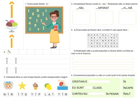 Fi A Literei Exerci Ii Pentru Clasa Preg Titoare Clr