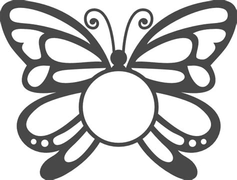 Butterfly Monogram Frame Decoration Free Svg File Svg Heart