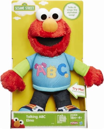 Hasbro Playskool Sesame Street Talking Abc Elmo Doll Count Food Less