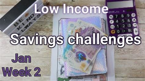 Low Income Cash Stuffing Savings Challenges Week 2 January Savingmoney