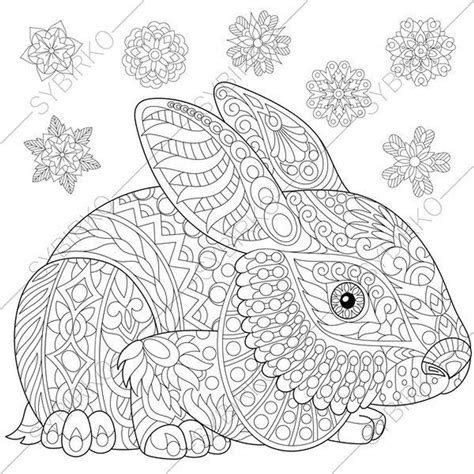 Printable Adult Coloring Pages Rabbit