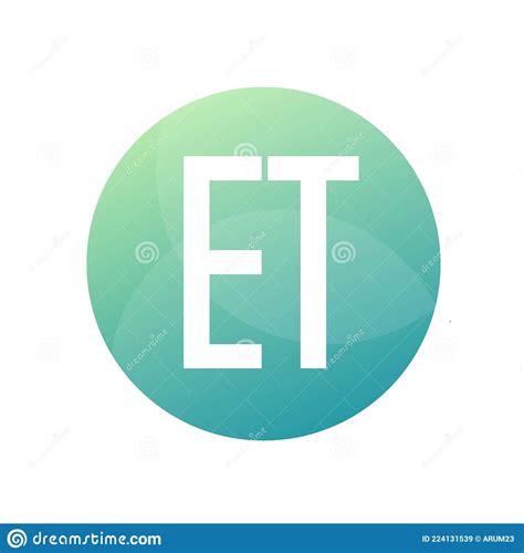 Et Letter Logo Design With Simple Style Stock Vector Illustration Of