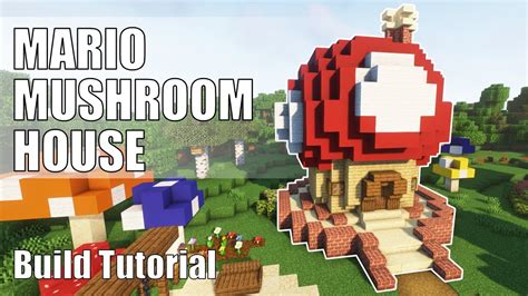 Minecraft Mushroom Super Mario House Build Tutorial Youtube