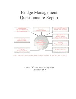 Fillable Online Fhwa Dot Bridge Management Questionnaire Report