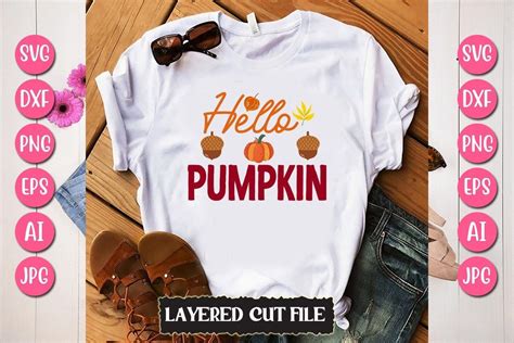 Hello Pumpkin Svg Cut File Graphic By Smmedia Creative Fabrica