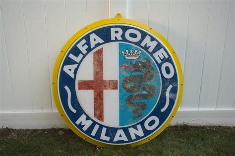 Vintage Illuminated Alfa Romeo Sign Pcarmarket