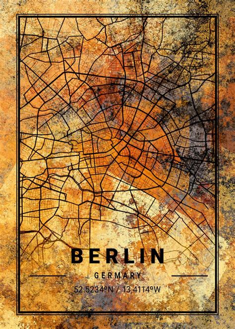 Berlin Germany Map Poster By VisionTrend Displate