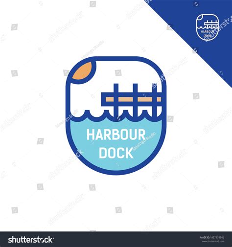 Harbour Logo Design Sophisticated Luxurious Concept Stock Vector