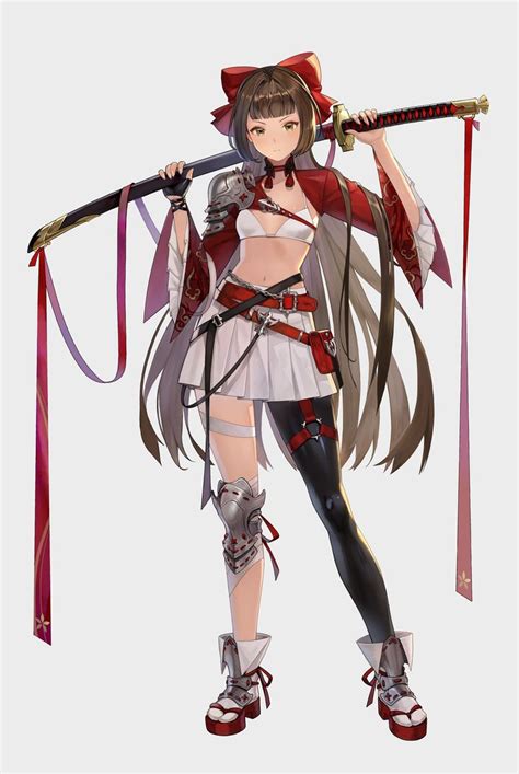 samurai girl, Oi CHIDA | Female samurai, Samurai poses, Character ...