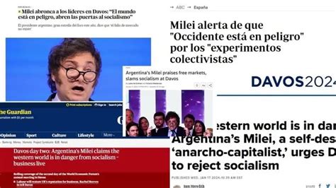 Javier Milei en Davos: qué dijeron sobre su discurso los medios del mundo