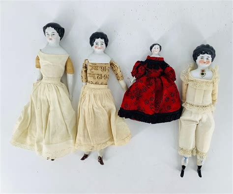 Lot Lot 4 Small China Shoulder Head Dolls 5 1 2 10 Includes