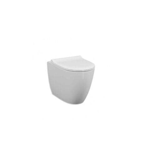 Vaso Filo Muro A Terra Con Scarico Rimless In Ceramica Bianco Lucido