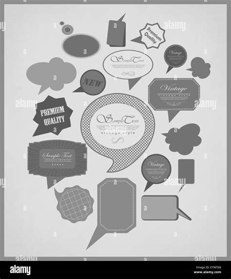 The New Retro Speech Bubbles Stock Vector Image And Art Alamy