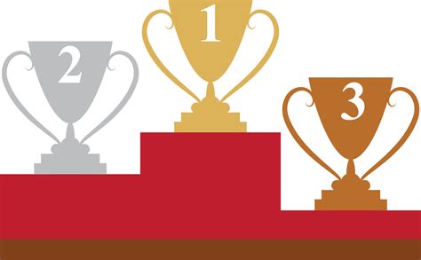 Winner Podium Gold Silver And Bronze Vector Illustration Flat Design