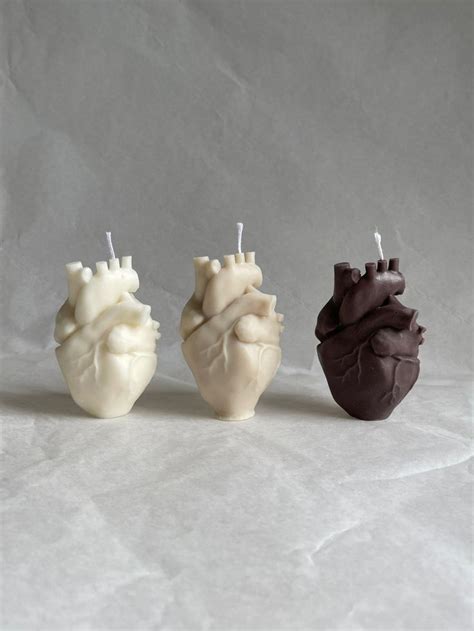 REAL HEART Candle VEGAN Anatomical Heart Candle Anatomical Heart Human