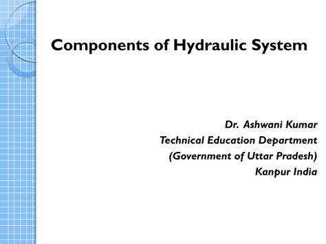 (PDF) Components of Hydraulic System