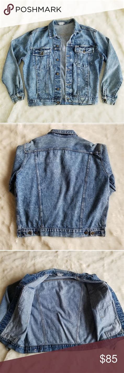 1980 S Vintage GUESS George Marciano Acid Wash Jean Jacket