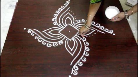 Easy Rangoli Designs With Dots Muggulu Designs With Dots Kolam