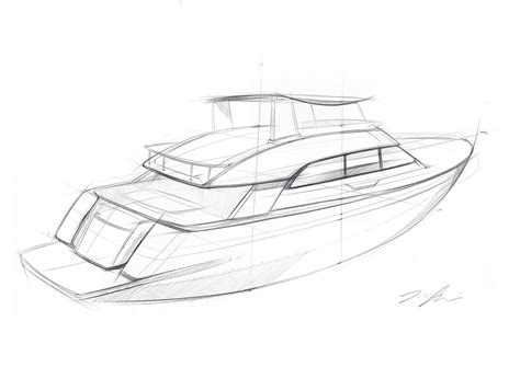 Motor Boat Drawing