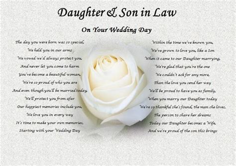 Daughter And Son In Law Wedding Day Poem T Rose Wedding Day Quotes Wedding Speech Best