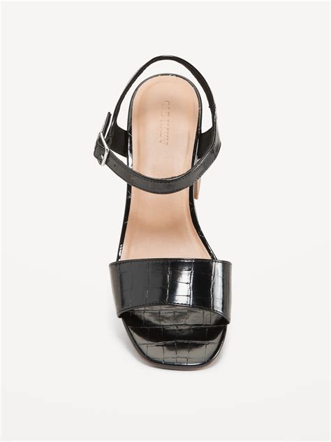 Strappy Block Heel Sandals Old Navy