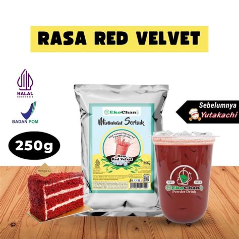 Jual Bubuk Minuman Red Velvet 250 Gram EkoChan Powder Drink Aneka