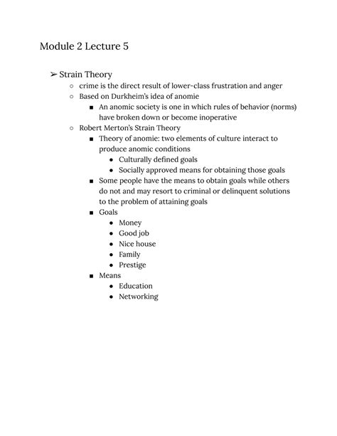 SOC GNDR 3565 Module 2 Lecture 5 Notes Module 2 Lecture 5 Strain