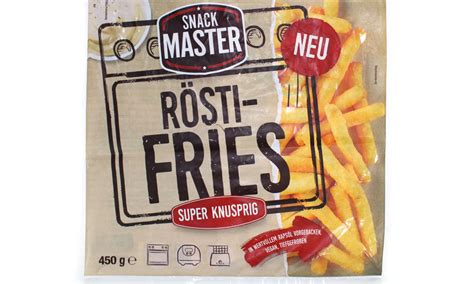 Snack Master Rösti Fries Lebensmittelklarheit