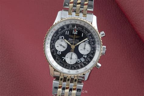 Breitling Navitimer Chronograph Stahl Gold Automatik Kal B Ref