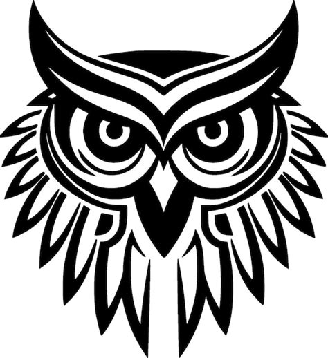 Illustration Vectorielle De Hibou Minimaliste Et Simple Silhouette