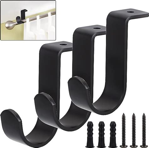 Amazon Sumnacon Pcs Ceiling Mount Curtain Rod Brackets Metal