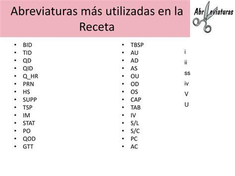 Ppt La Receta M Dica Y Las Abreviaturas M S Utilizadas Powerpoint