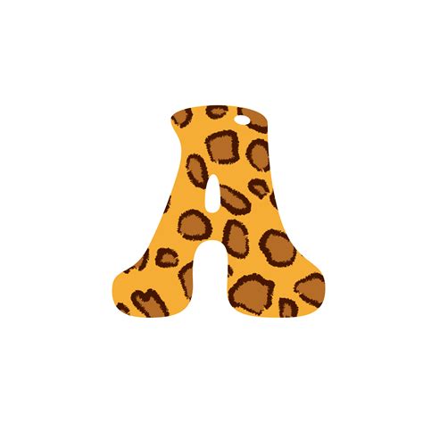 Free Leopard Print Alphabets And Number Png With Transparent