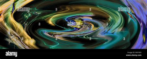 Digital Art Panoramic Abstract D Objects With Soft Lighting X