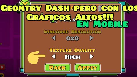 GEOMETRY DASH PERO CON LOS GRAFICOS ALTOS En Móvil