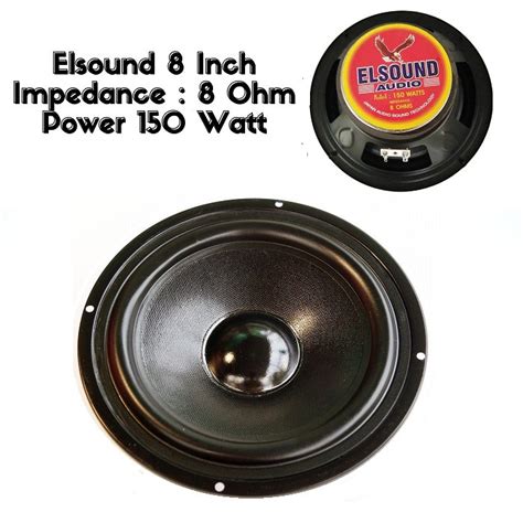 Jual Speaker Elsound Inch W Ohm Audio Speaker Woofer Watt R