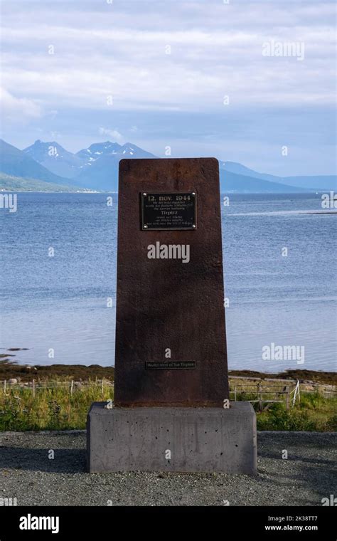 Tromso Norvegia 24 Luglio 2022 Monumento Commemorativo A Tirpitz