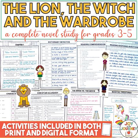 Free The Lion The Witch And The Wardrobe Worksheet Download Free The