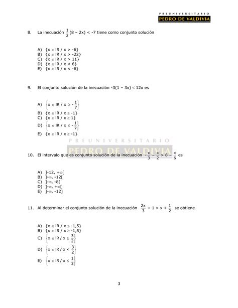 43 Ejercicios De Inecuaciones Y Sistemas De Inecuaciones Pdf