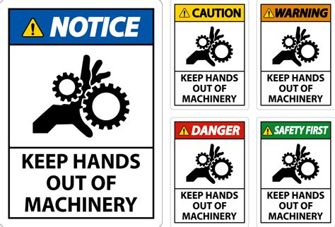 Warning Sign Keep Hands Out Of Machinery 22903137 Vector Art At Vecteezy